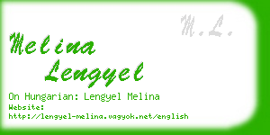 melina lengyel business card